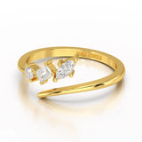 0.2 CT Emerald Cut Lab Diamond Ring