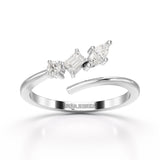 0.2 CT Emerald Cut Lab Diamond Ring