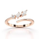 0.2 CT Emerald Cut Lab Diamond Ring