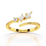0.2 CT Emerald Cut Lab Diamond Ring