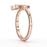 0.2 CT Emerald Cut Lab Diamond Ring