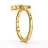 0.2 CT Emerald Cut Lab Diamond Ring