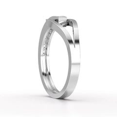 0.15 CT Loop Ring with Round Cut Lab Diamonds Jama Jewels