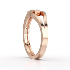 0.15 CT Loop Ring with Round Cut Lab Diamonds Jama Jewels