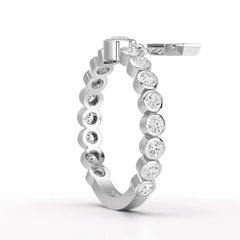 0.70 CT Round Cut Lab Diamond Ring with a Dangling Star Jama Jewels