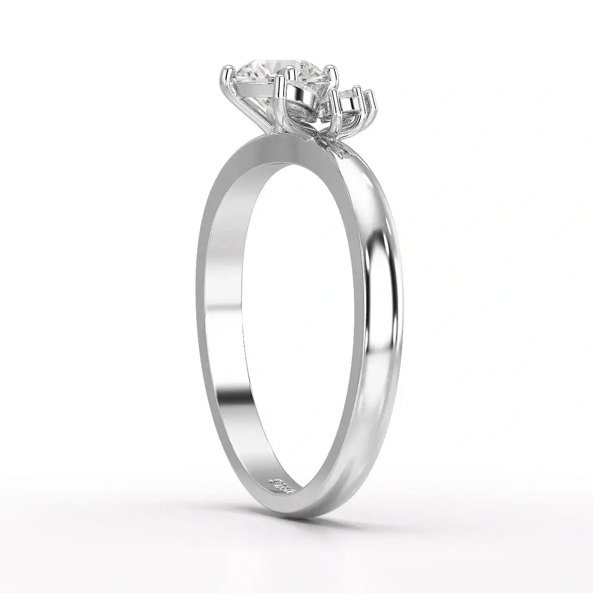 0.65 CT Marquise & Round Cut Lab Diamond Cluster Ring Jama Jewels