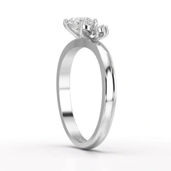 0.65 CT Marquise & Round Cut Lab Diamond Cluster Ring Jama Jewels