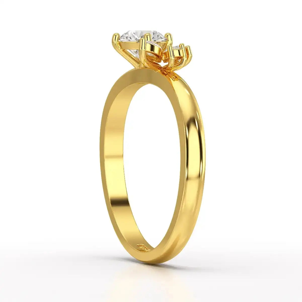 0.65 CT Marquise & Round Cut Lab Diamond Cluster Ring Jama Jewels