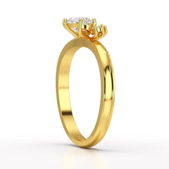 0.65 CT Marquise & Round Cut Lab Diamond Cluster Ring Jama Jewels