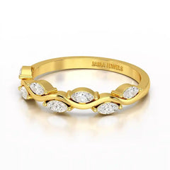 0.35 CT Twisted Ring with Marquise Cut Lab Diamonds Jama Jewels