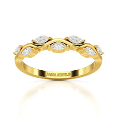 0.35 CT Twisted Ring with Marquise Cut Lab Diamonds Jama Jewels