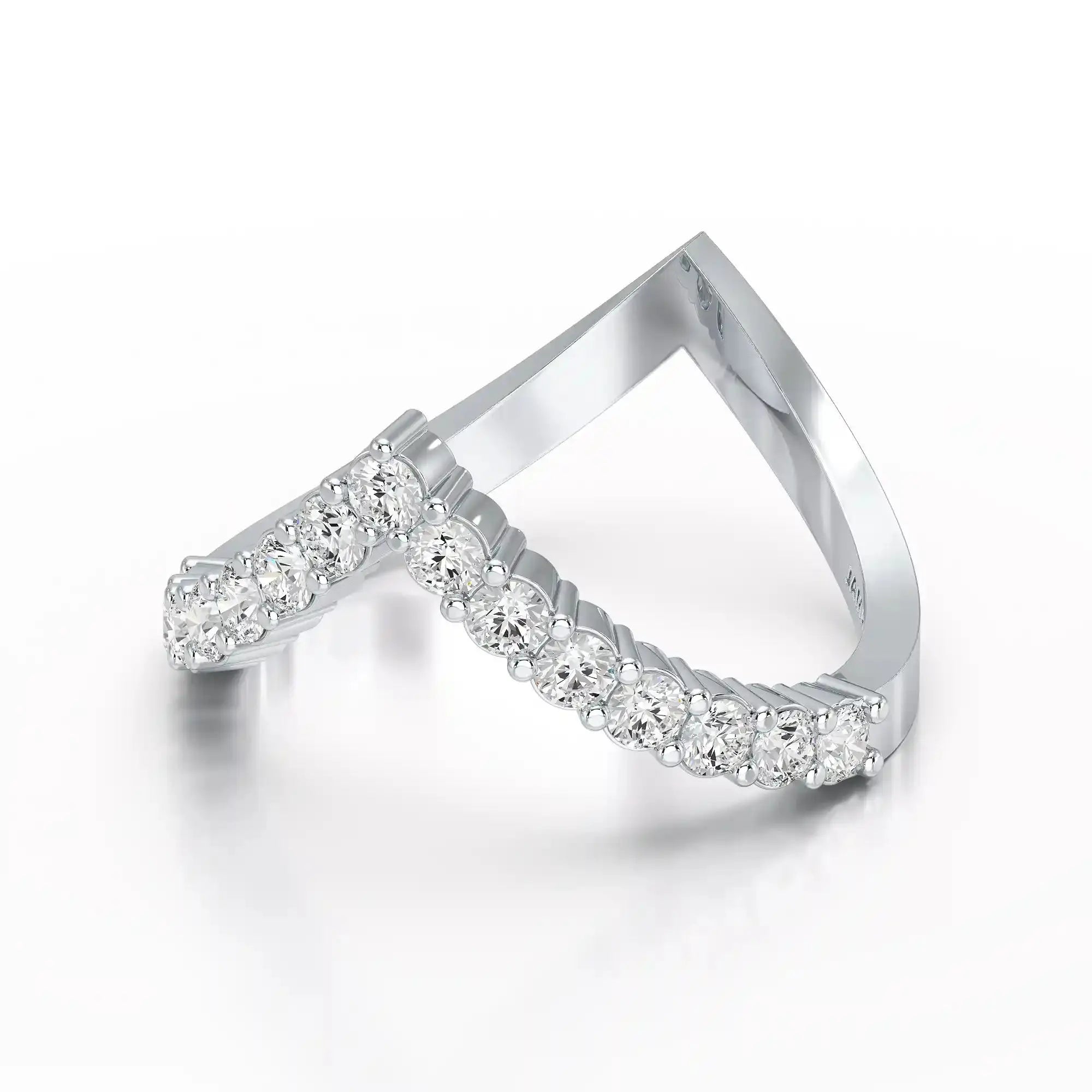 0.65 CT V Shaped Diamond Ring Jama Jewels