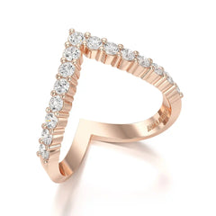 0.65 CT V Shaped Diamond Ring Jama Jewels