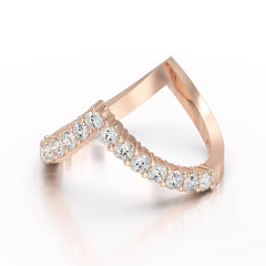 0.65 CT V Shaped Diamond Ring Jama Jewels
