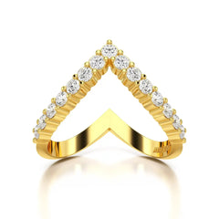 0.65 CT V Shaped Diamond Ring Jama Jewels