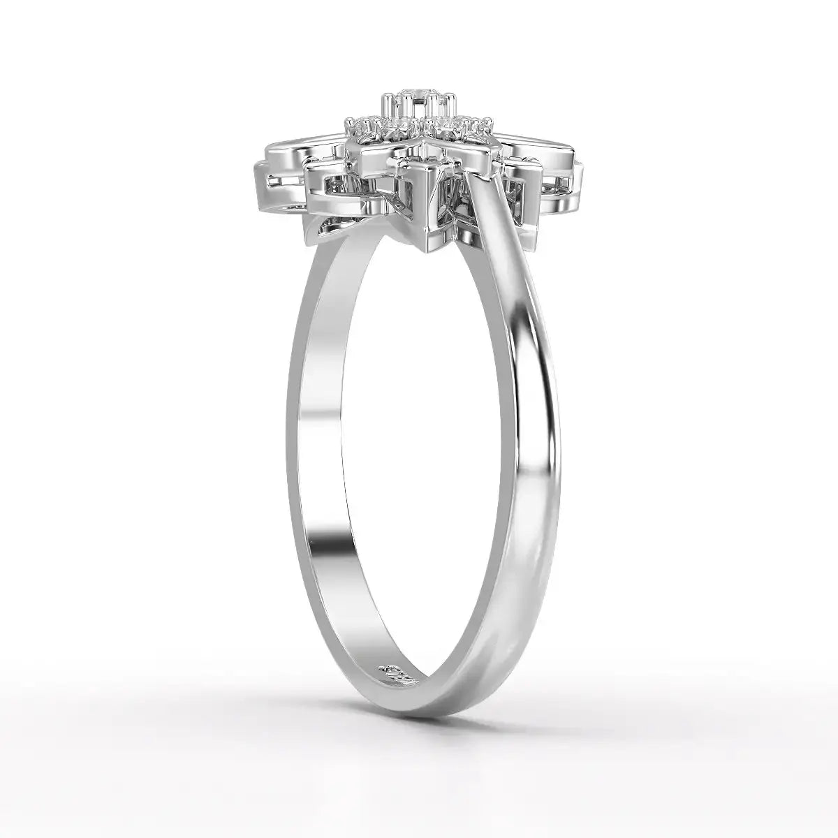 0.20 CT Round Cut Lab Diamond Bloom Ring Jama Jewels