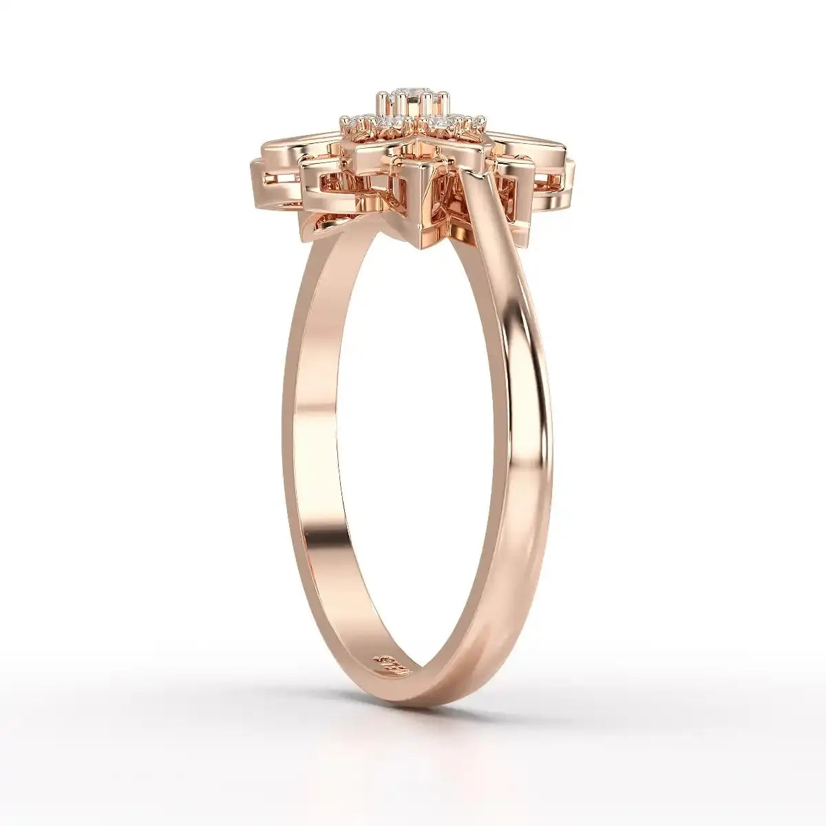 0.20 CT Round Cut Lab Diamond Bloom Ring Jama Jewels
