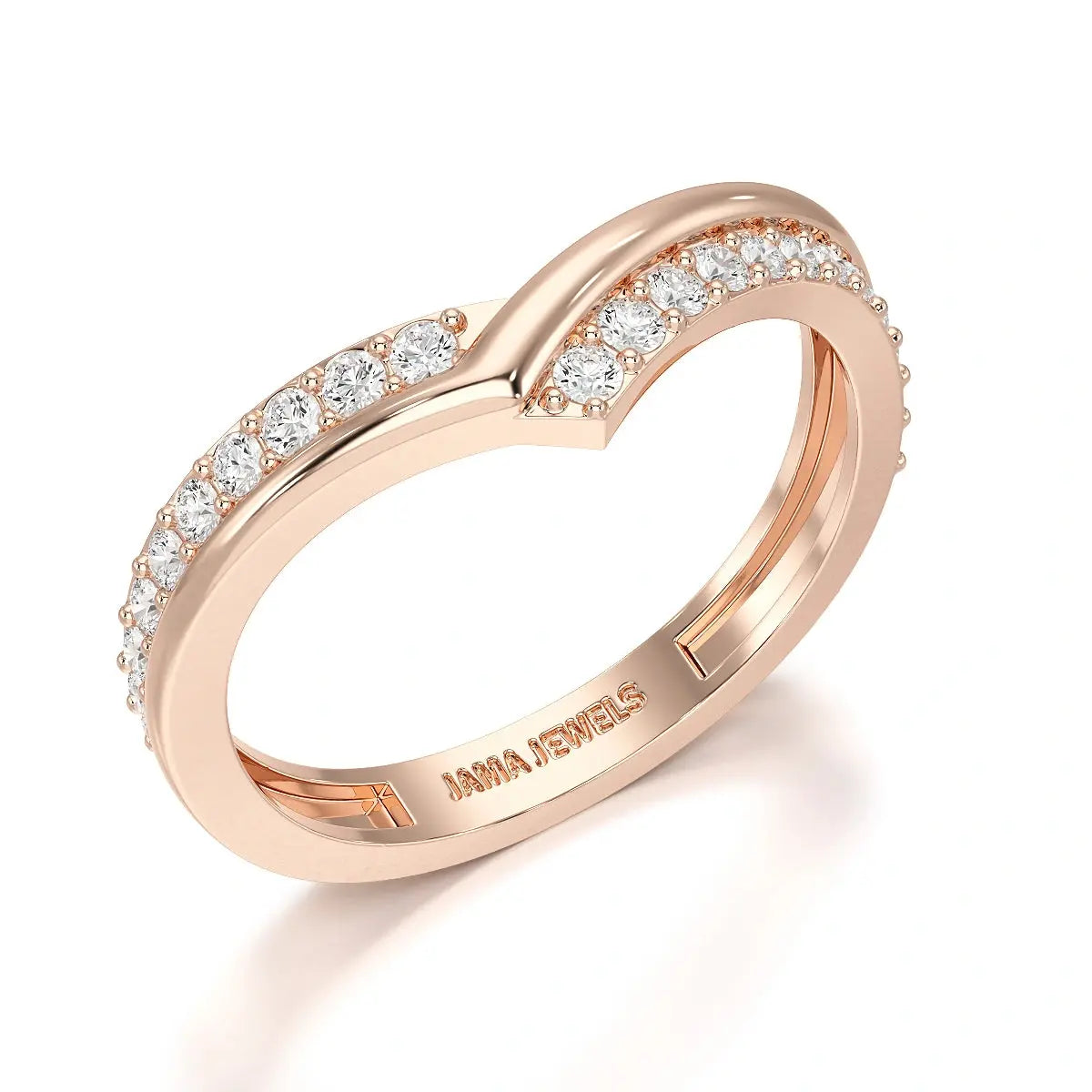 0.25 CT Pave Setting Round Cut Lab Diamond Ring Jama Jewels
