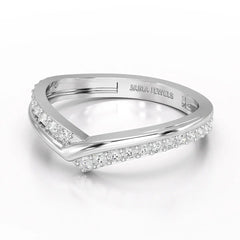 0.25 CT Pave Setting Round Cut Lab Diamond Ring Jama Jewels