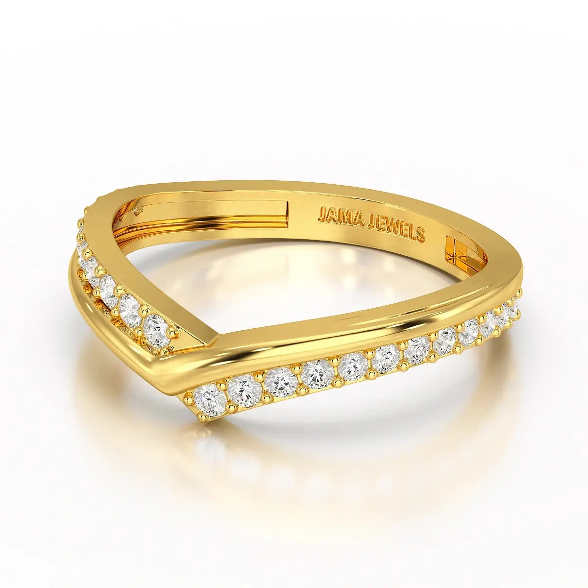 0.25 CT Pave Setting Round Cut Lab Diamond Ring Jama Jewels
