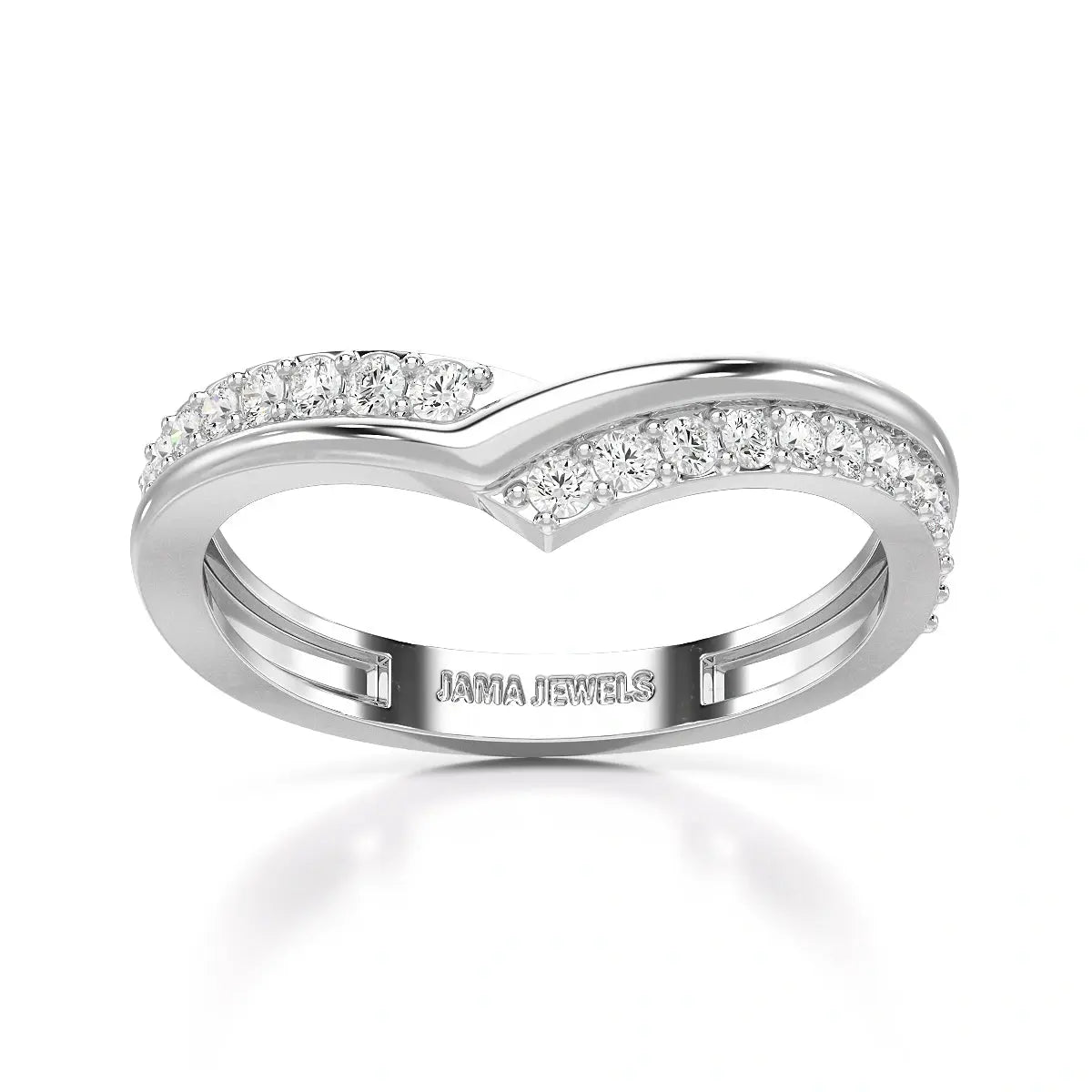 0.25 CT Pave Setting Round Cut Lab Diamond Ring Jama Jewels