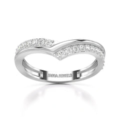 0.25 CT Pave Setting Round Cut Lab Diamond Ring Jama Jewels