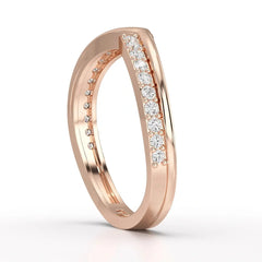 0.25 CT Pave Setting Round Cut Lab Diamond Ring Jama Jewels