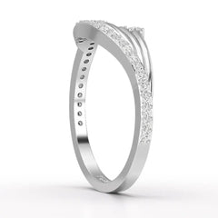 0.30 CT Round Cut Lab Diamond Bypass Ring Jama Jewels