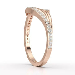 0.30 CT Round Cut Lab Diamond Bypass Ring Jama Jewels