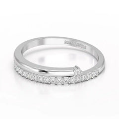 0.20 CT Round Cut Lab Diamond Split Ring Jama Jewels