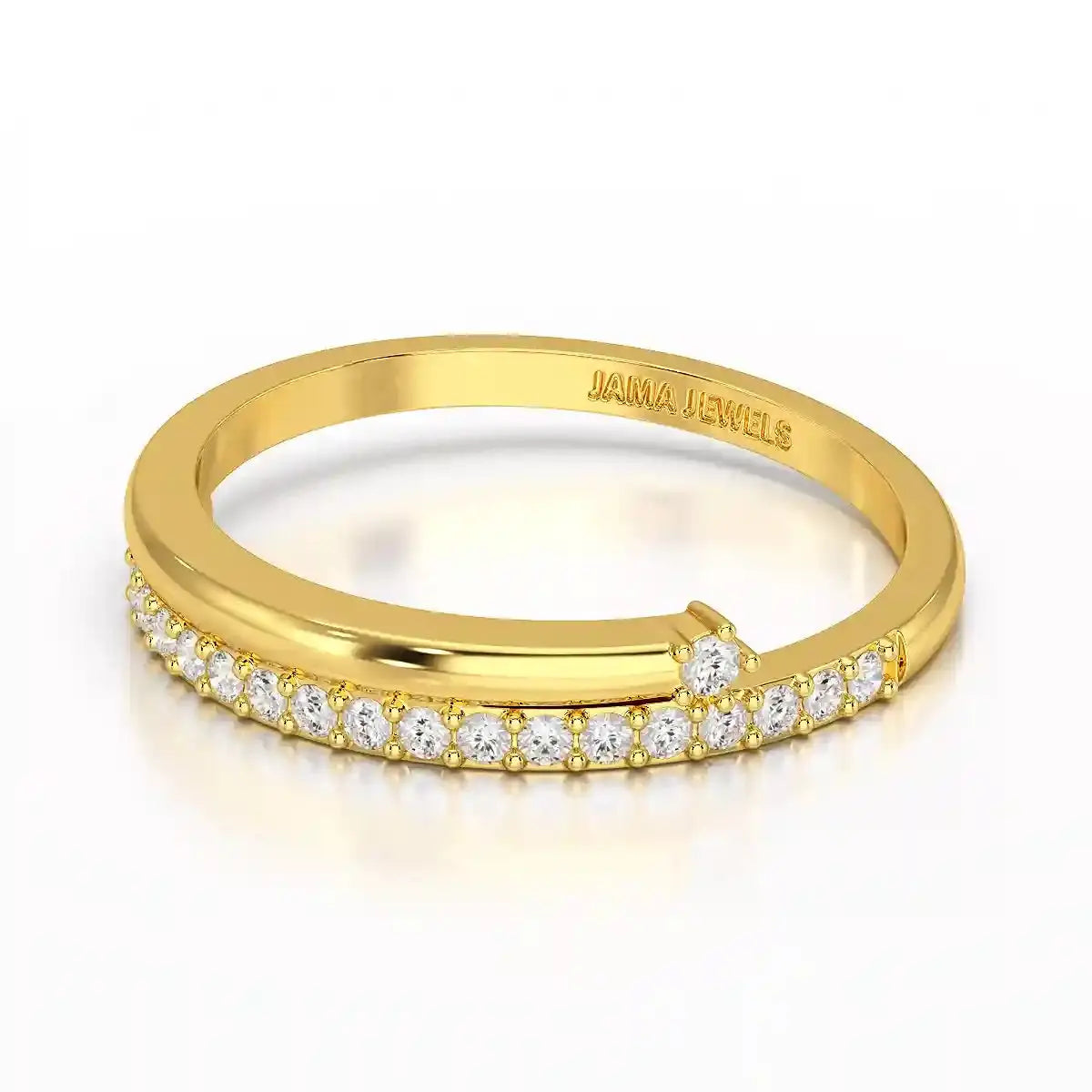 0.20 CT Round Cut Lab Diamond Split Ring Jama Jewels
