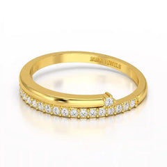 0.20 CT Round Cut Lab Diamond Split Ring Jama Jewels