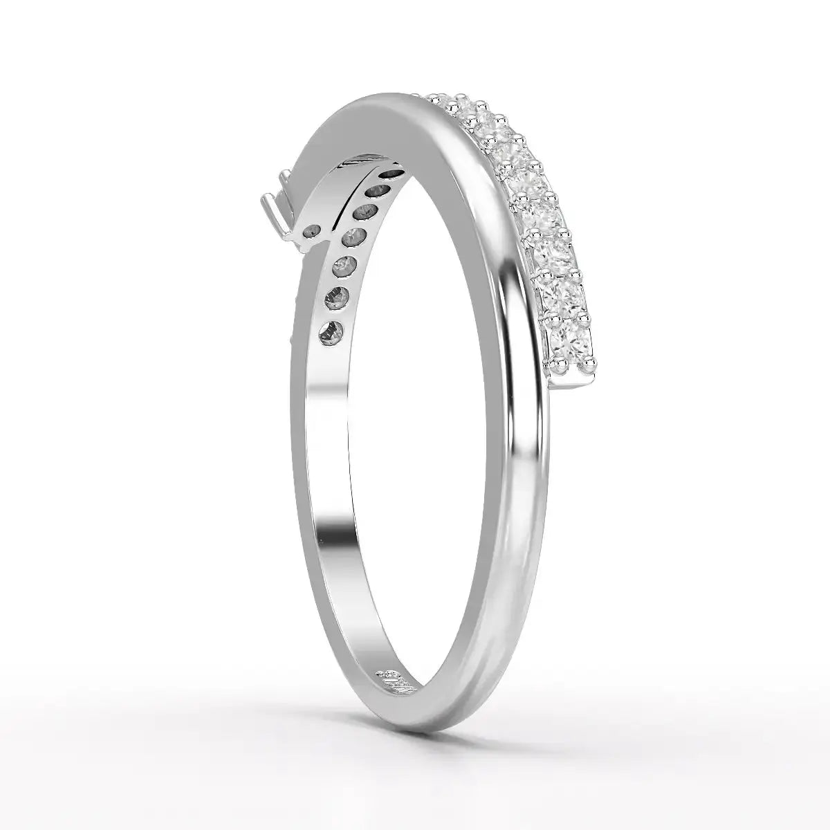 0.20 CT Round Cut Lab Diamond Split Ring Jama Jewels