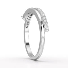 0.20 CT Round Cut Lab Diamond Split Ring Jama Jewels