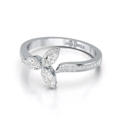 0.50 CT Marquise Cut Diamond Petal Ring Jama Jewels