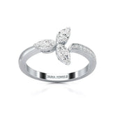 0.50 CT Marquise Cut Diamond Petal Ring Jama Jewels