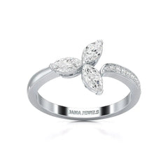 0.50 CT Marquise Cut Diamond Petal Ring Jama Jewels