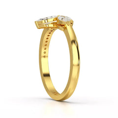 0.50 CT Marquise Cut Diamond Petal Ring Jama Jewels