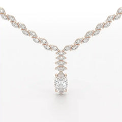 19.9 CT Marquise Cut Lab Diamond Necklace Jama Jewels