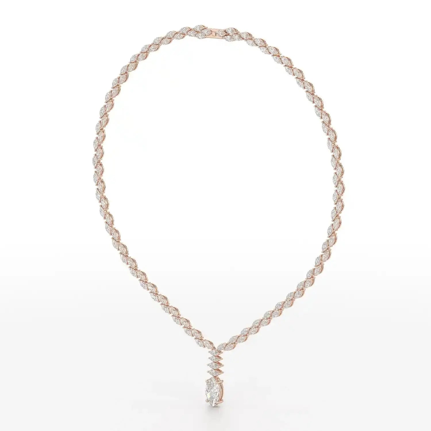 19.9 CT Marquise Cut Lab Diamond Necklace Jama Jewels