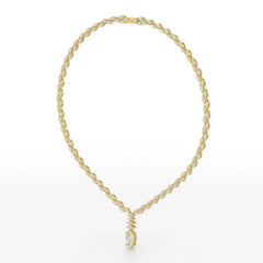 19.9 CT Marquise Cut Lab Diamond Necklace Jama Jewels