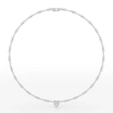 12.54 CT Heart Cut Lab Diamond Tennis Necklace