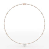 12.54 CT Heart Cut Lab Diamond Tennis Necklace