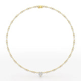 12.54 CT Heart Cut Lab Diamond Tennis Necklace