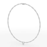 12.54 CT Heart Cut Lab Diamond Tennis Necklace