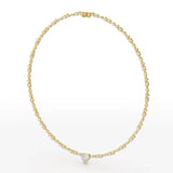 12.54 CT Heart Cut Lab Diamond Tennis Necklace