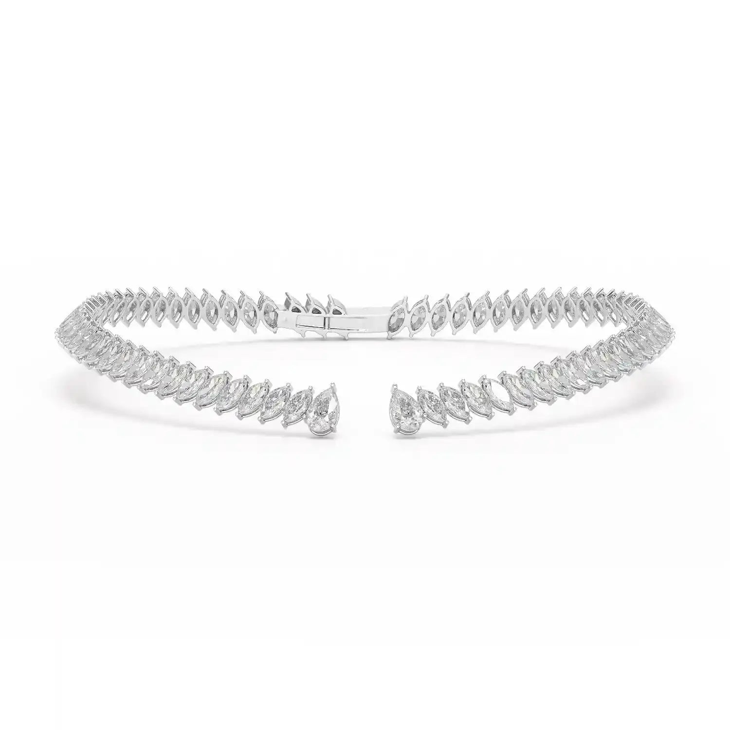 37.17 CT Pear and Marquise Cut Lab Diamond Necklace Jama Jewels