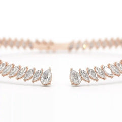 37.17 CT Pear and Marquise Cut Lab Diamond Necklace Jama Jewels