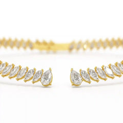37.17 CT Pear and Marquise Cut Lab Diamond Necklace Jama Jewels
