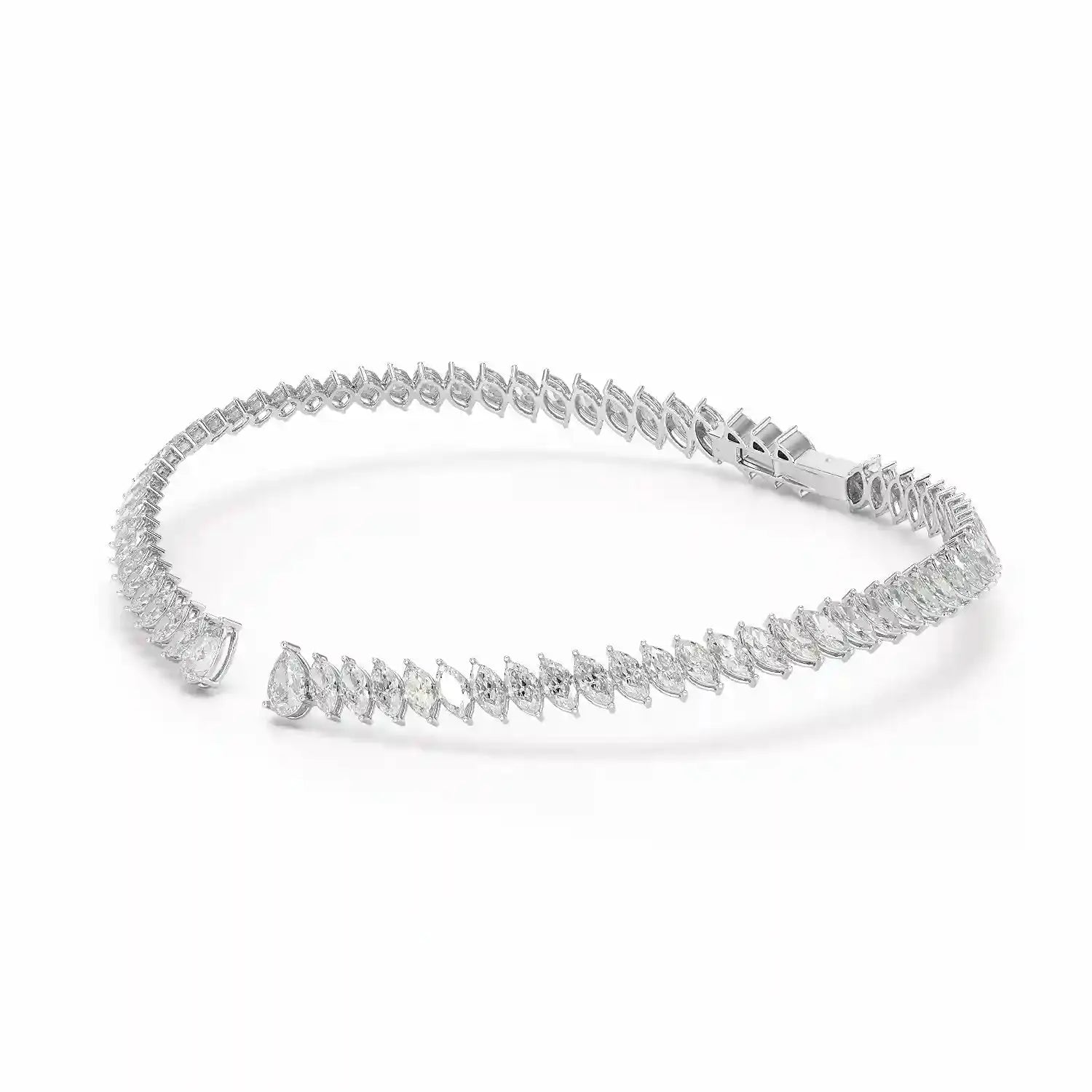 37.17 CT Pear and Marquise Cut Lab Diamond Necklace Jama Jewels
